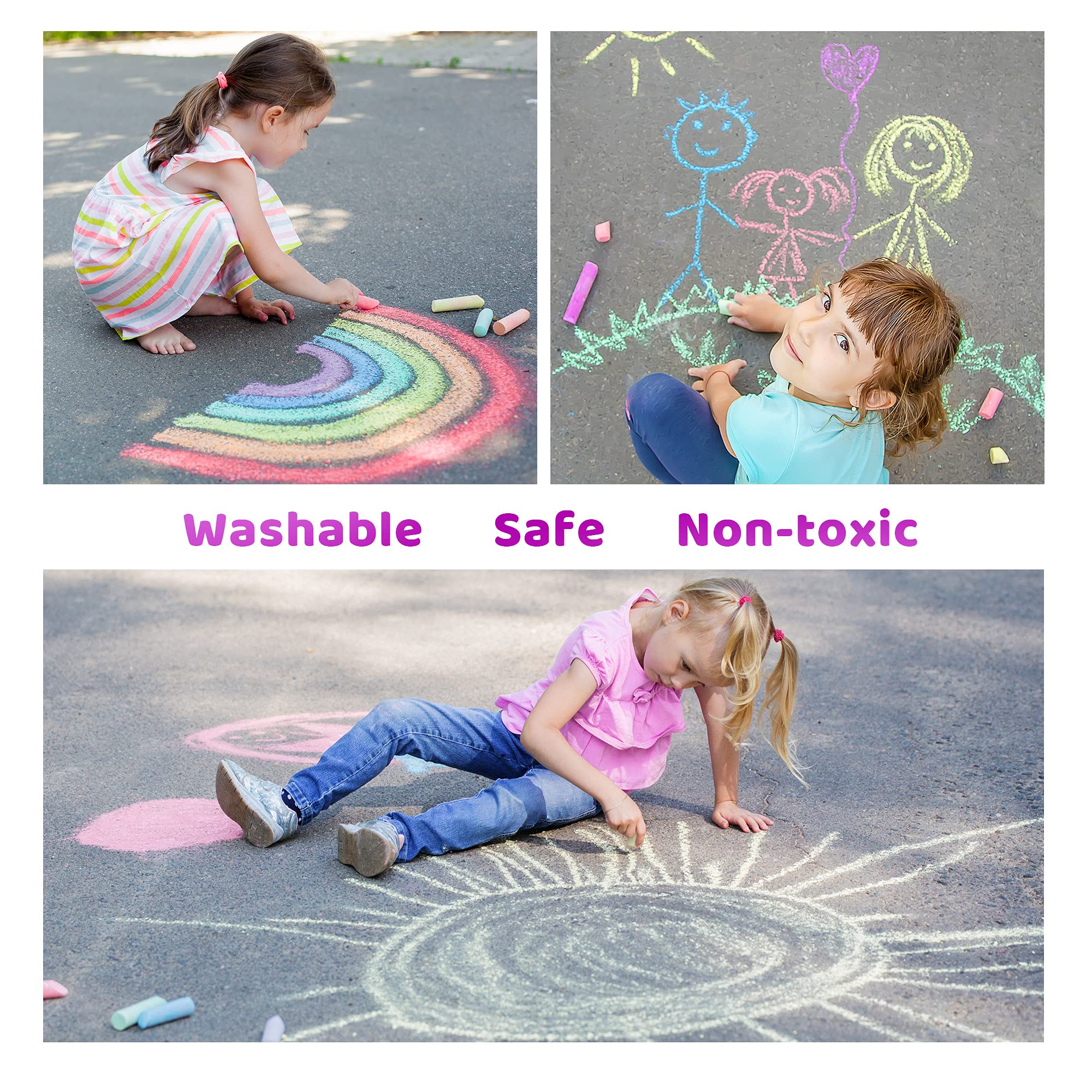 JOYIN bright chalk on concrete for outdoor art projects