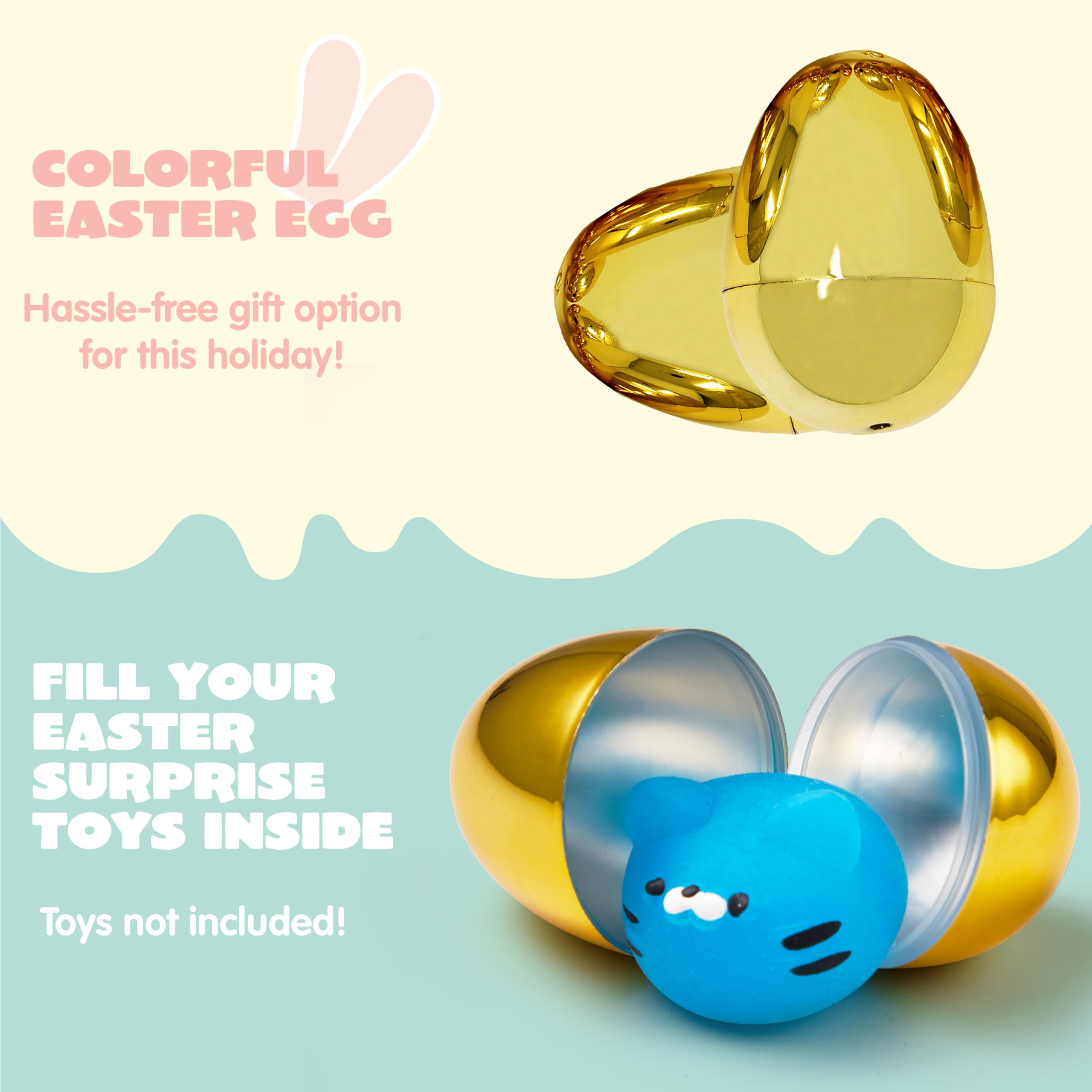 joyin closeup gold egg highlights the smooth hinges and premium finish