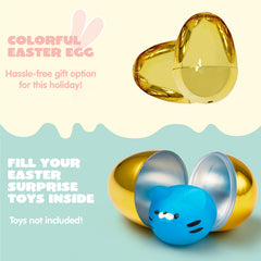 joyin closeup gold egg highlights the smooth hinges and premium finish