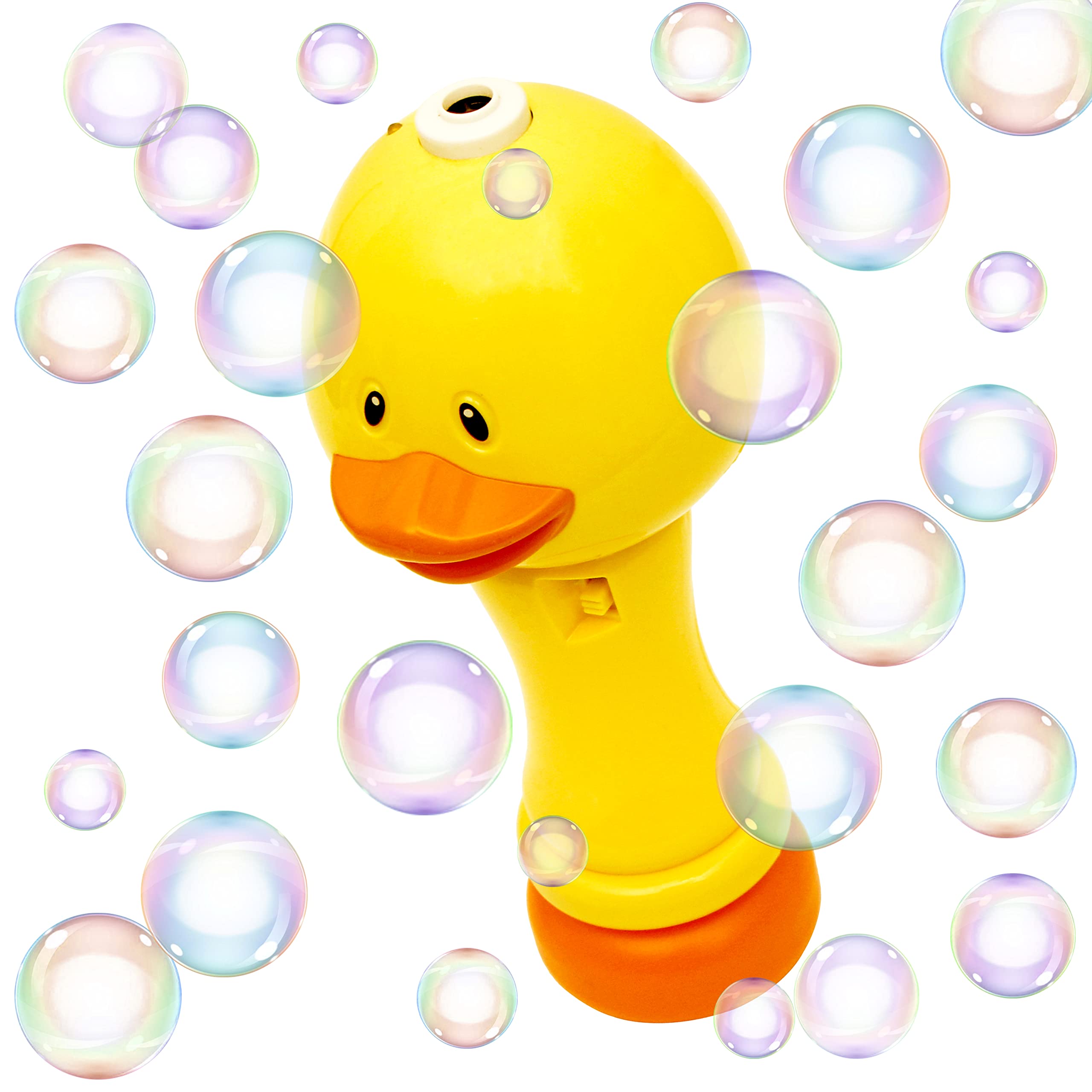 JOYIN duck bunny bubble wand set back view with included bottles.