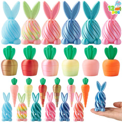 JOYIN Easter bunny 3D toy in vibrant colors for classroom prizes and Easter festivities.