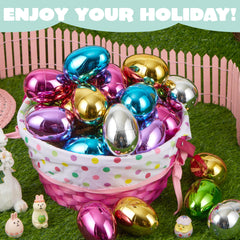 JOYIN metallic blue Easter egg ideal for classroom prizes and treats.