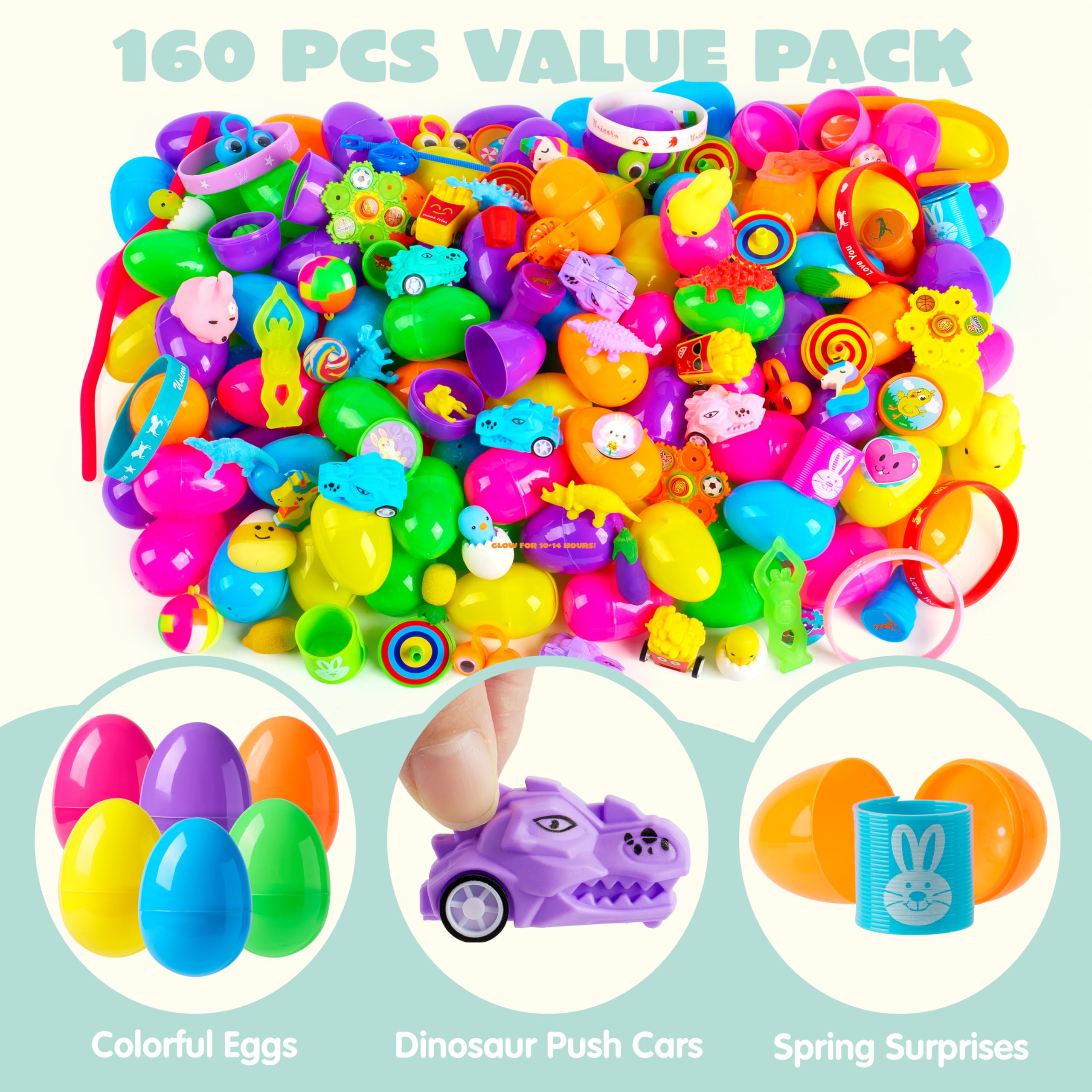 JOYIN eggs with Easter stickers inside for festive decorating ideas.