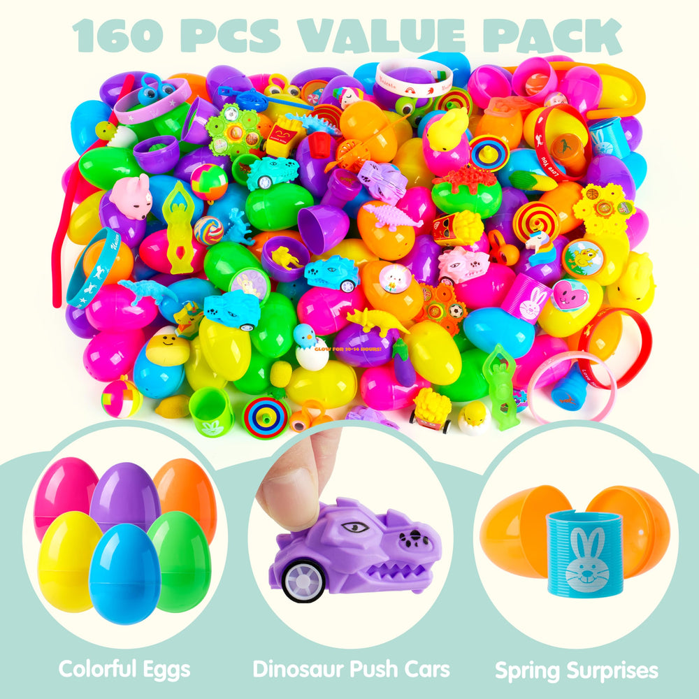 JOYIN eggs with Easter stickers inside for festive decorating ideas.
