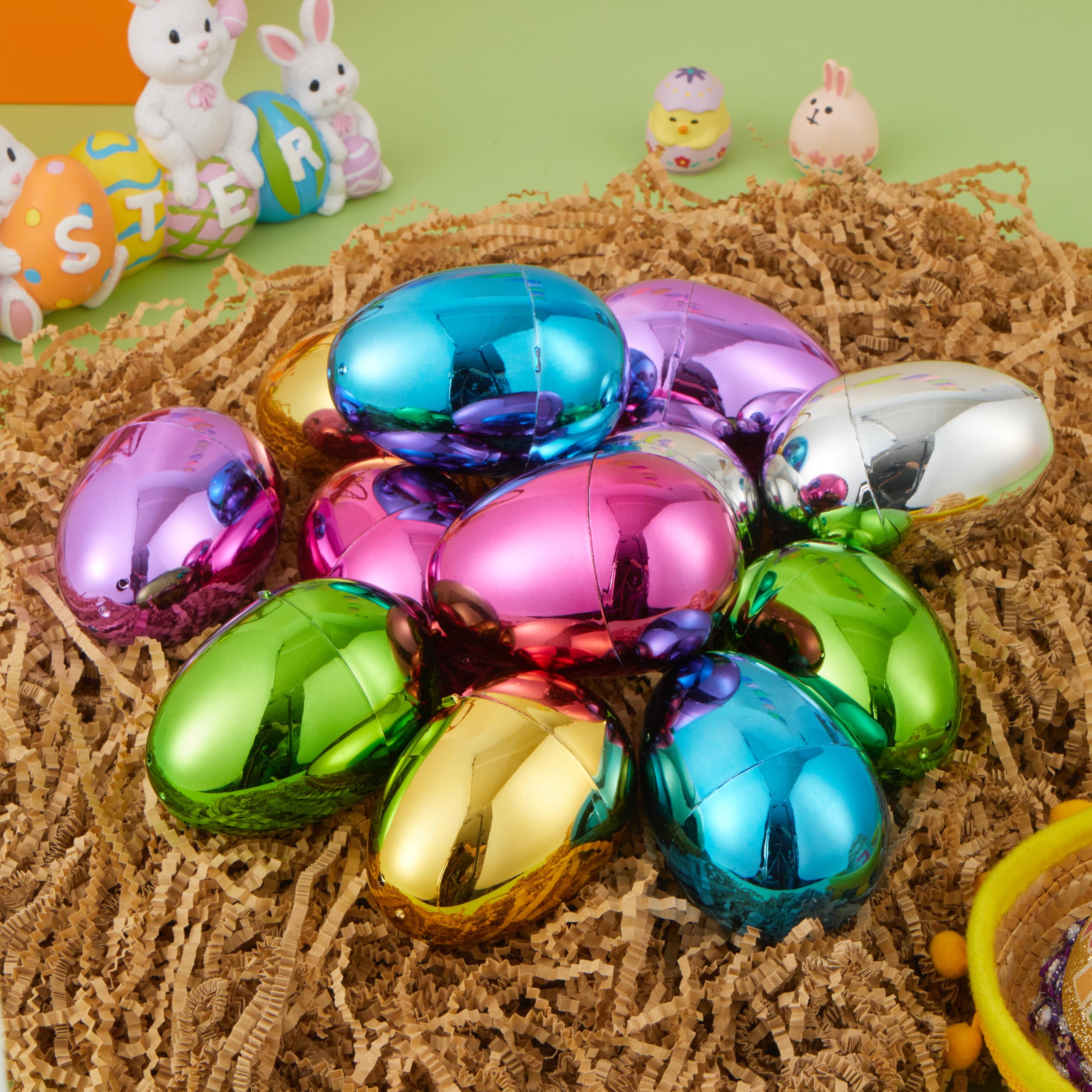 JOYIN eggs with hinge design for easy filling and reuse.