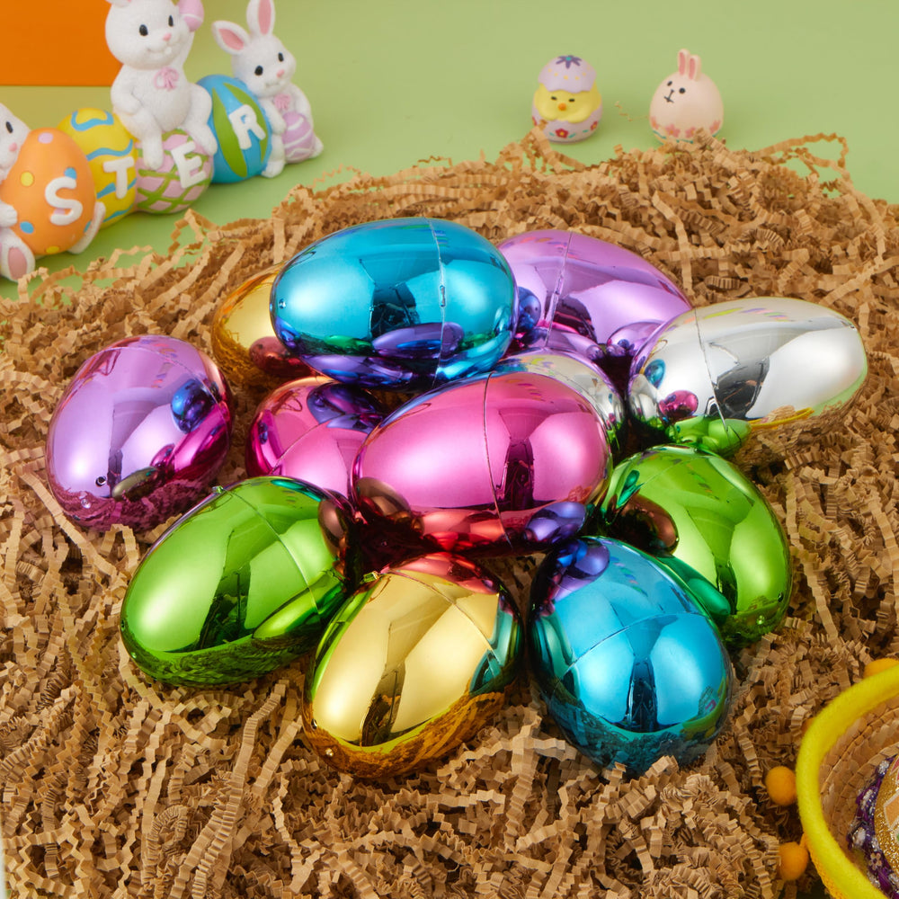 JOYIN eggs with hinge design for easy filling and reuse.