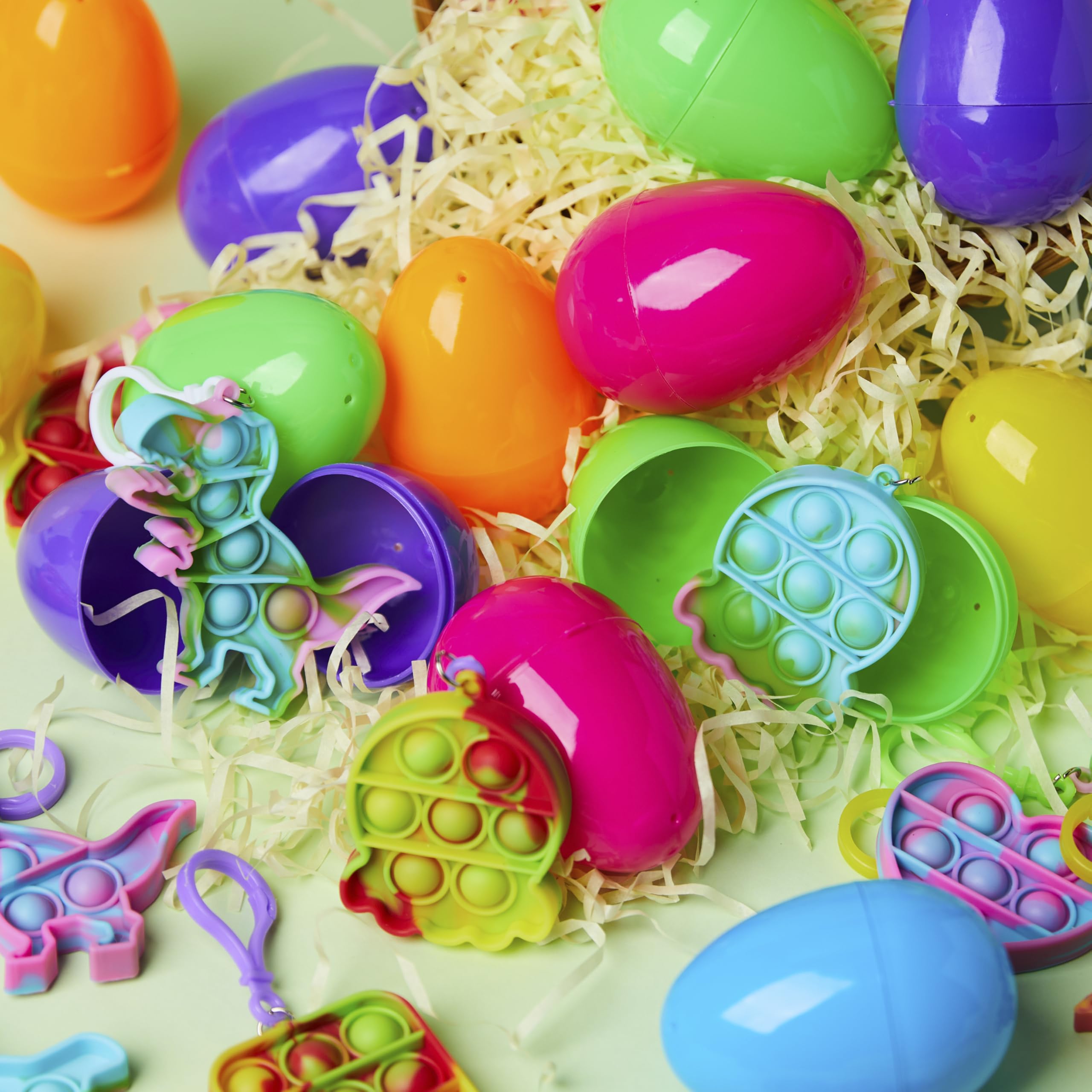 JOYIN festive Easter setup with eggs and colorful decor for celebrations.