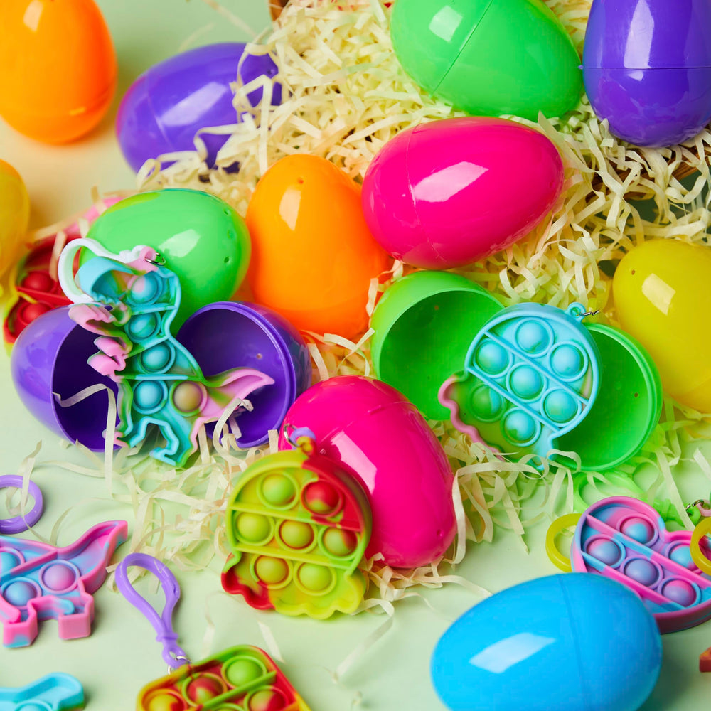 JOYIN festive Easter setup with eggs and colorful decor for celebrations.