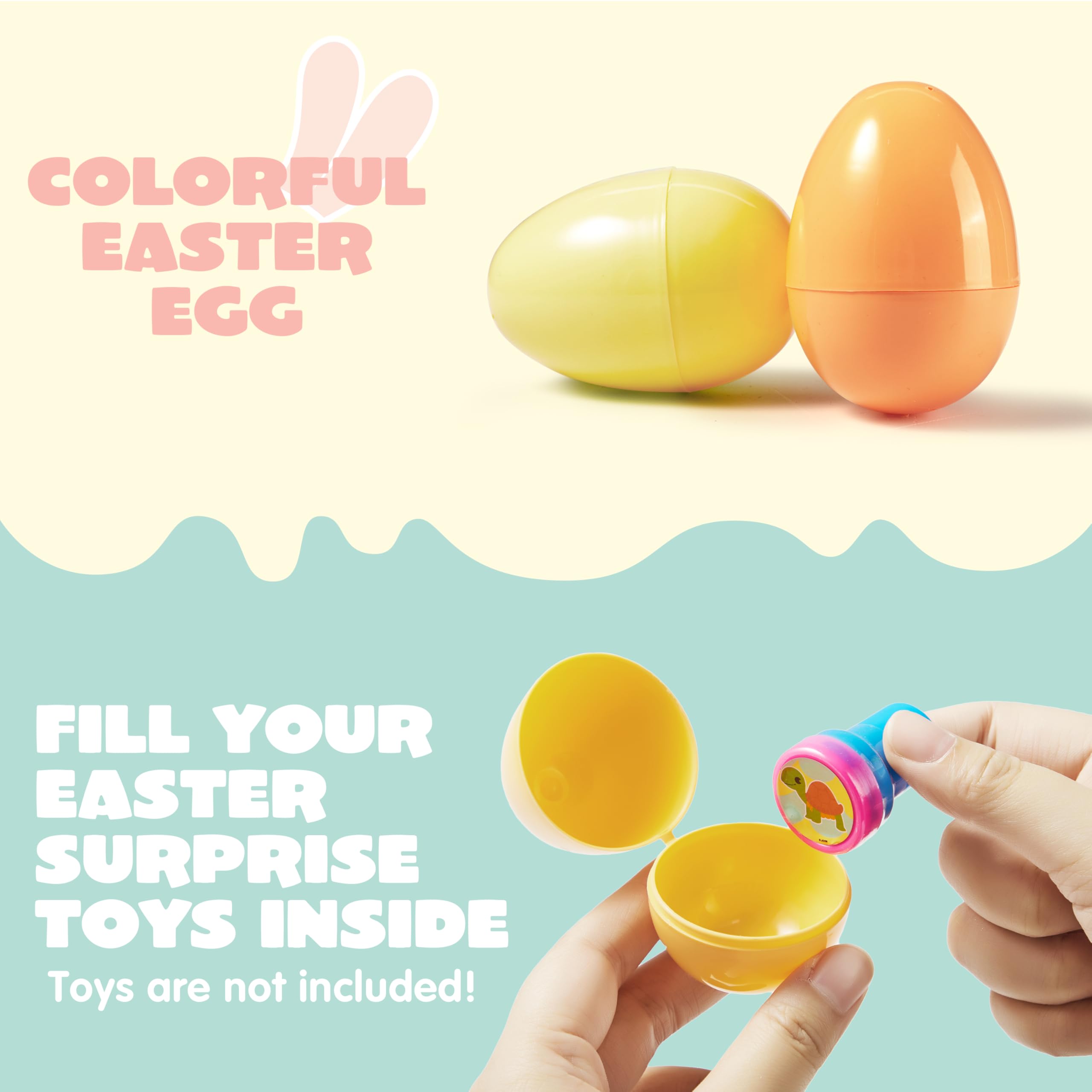 JOYIN fillable Easter egg with hinge design for quick opening and closing.