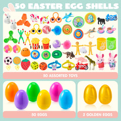 JOYIN gold-filled Easter eggs containing toys for delightful treasure-hunt moments.