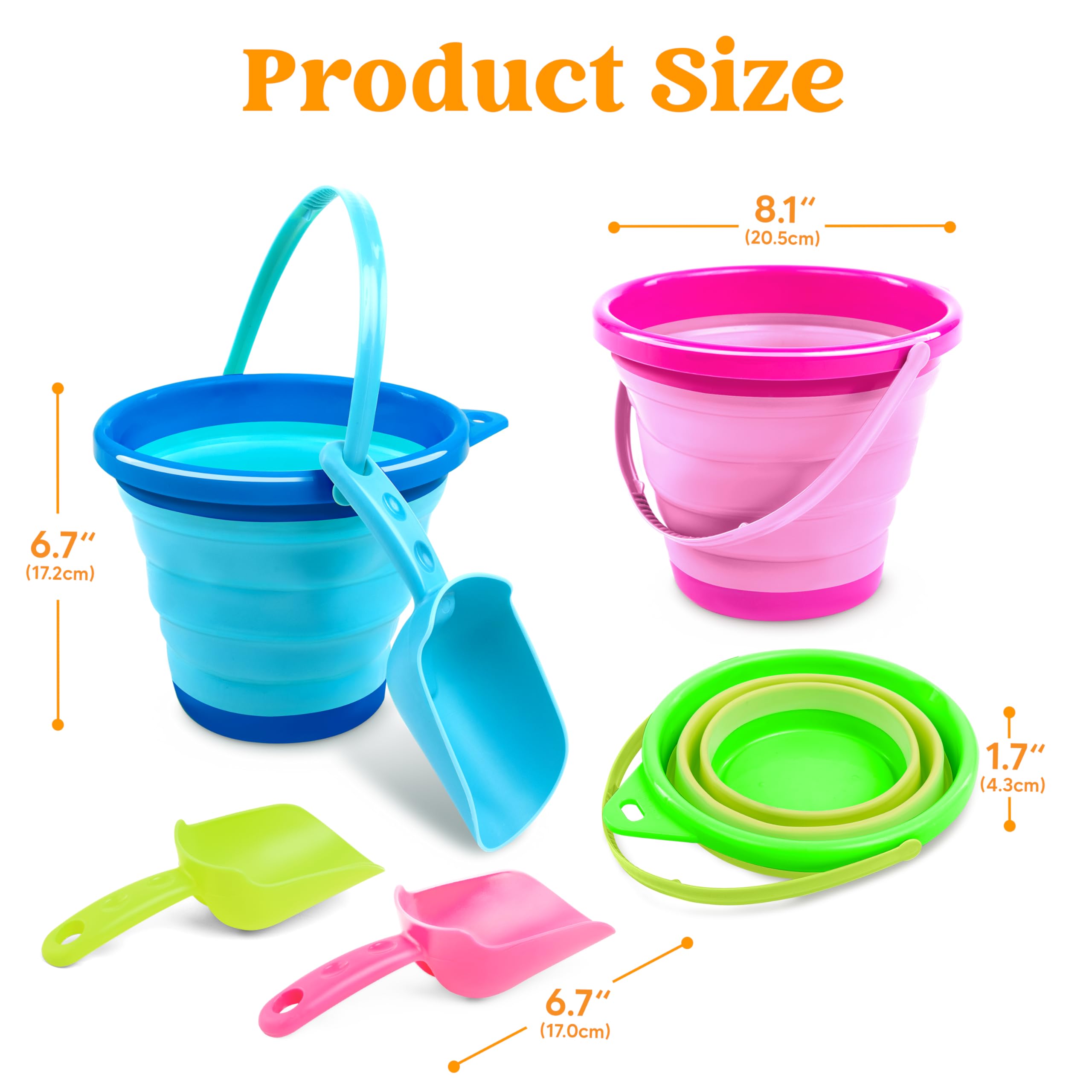JOYIN mesh bag with pails and shovels keeps beach gear organized