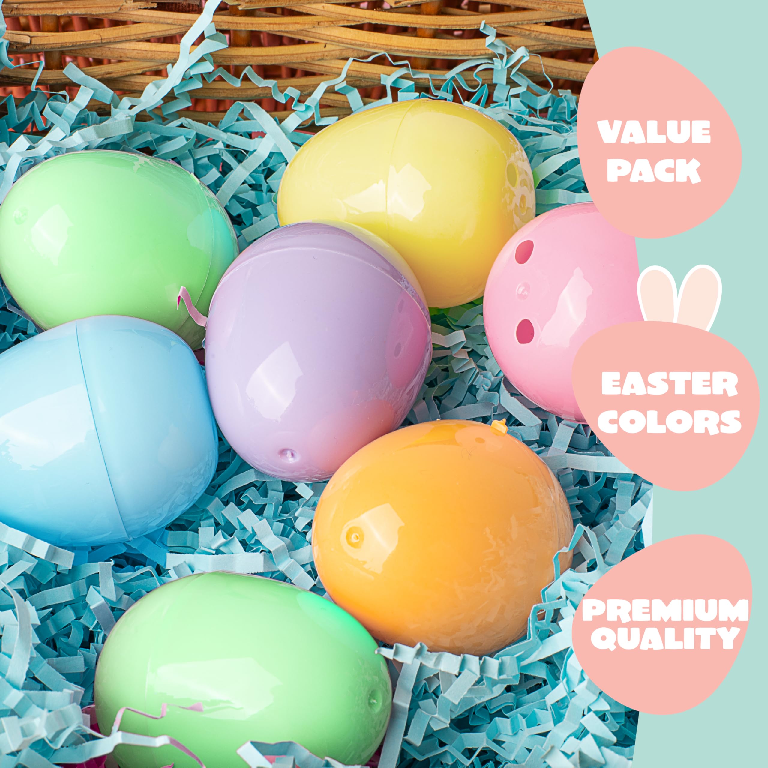 JOYIN 2.3-inch pastel egg showing hinge for quick assembly