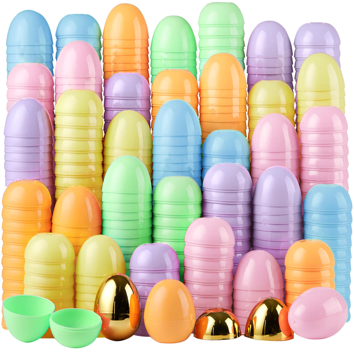 JOYIN pastel Easter egg 3.15 inch with a smooth hinge for easy filling.