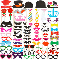 JOYIN photo booth props with hats and glasses for vibrant graduation selfies