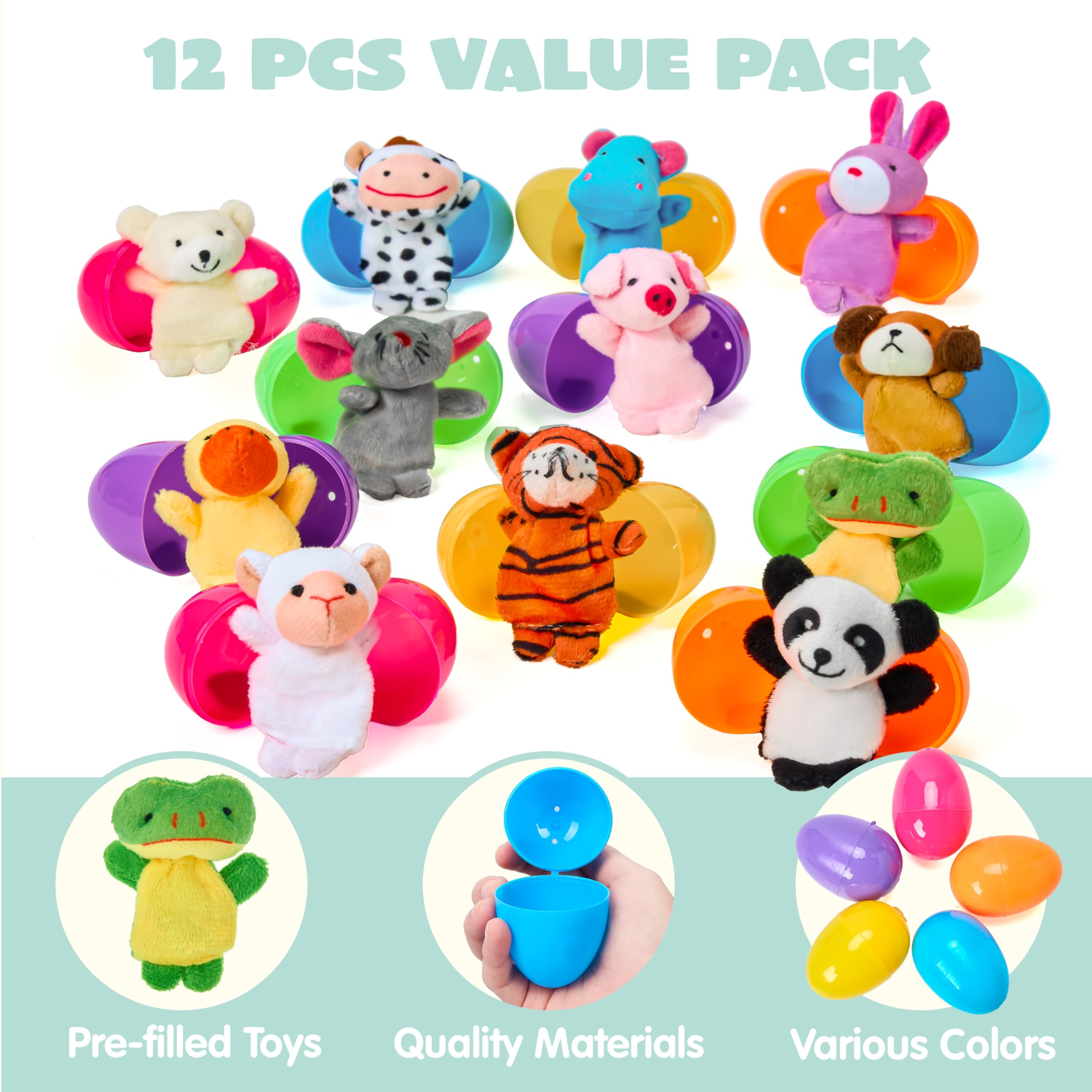 JOYIN colorful Easter egg featuring animal puppets supports learning through play