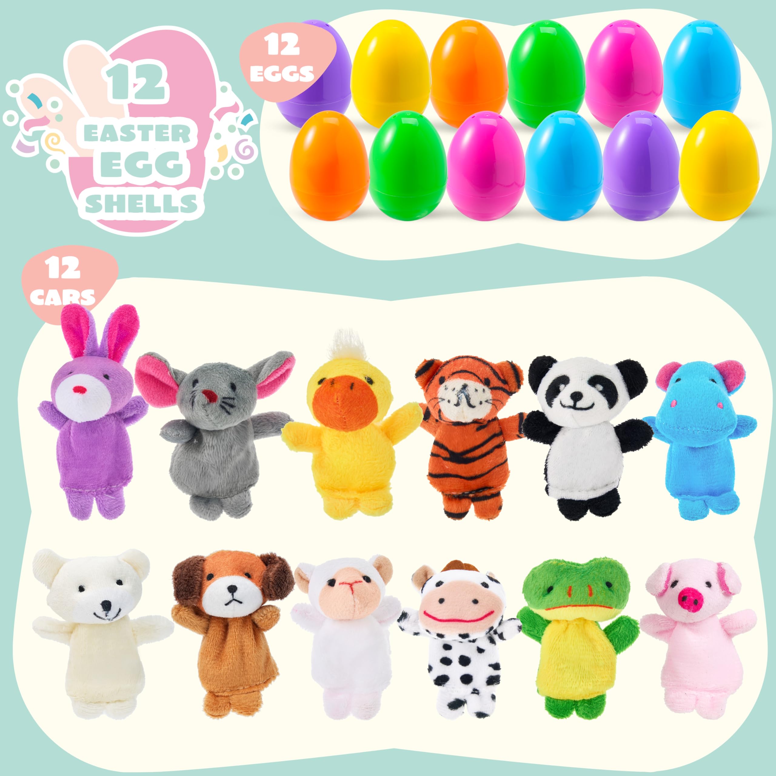 JOYIN Easter egg with finger puppet designed for storytelling play