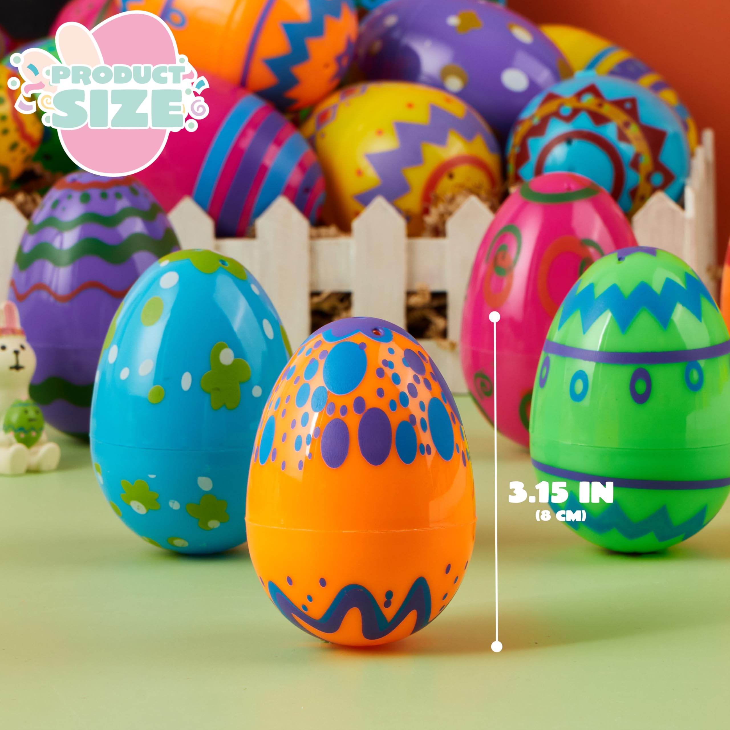 JOYIN reusable plastic eggs offer durable year after year use