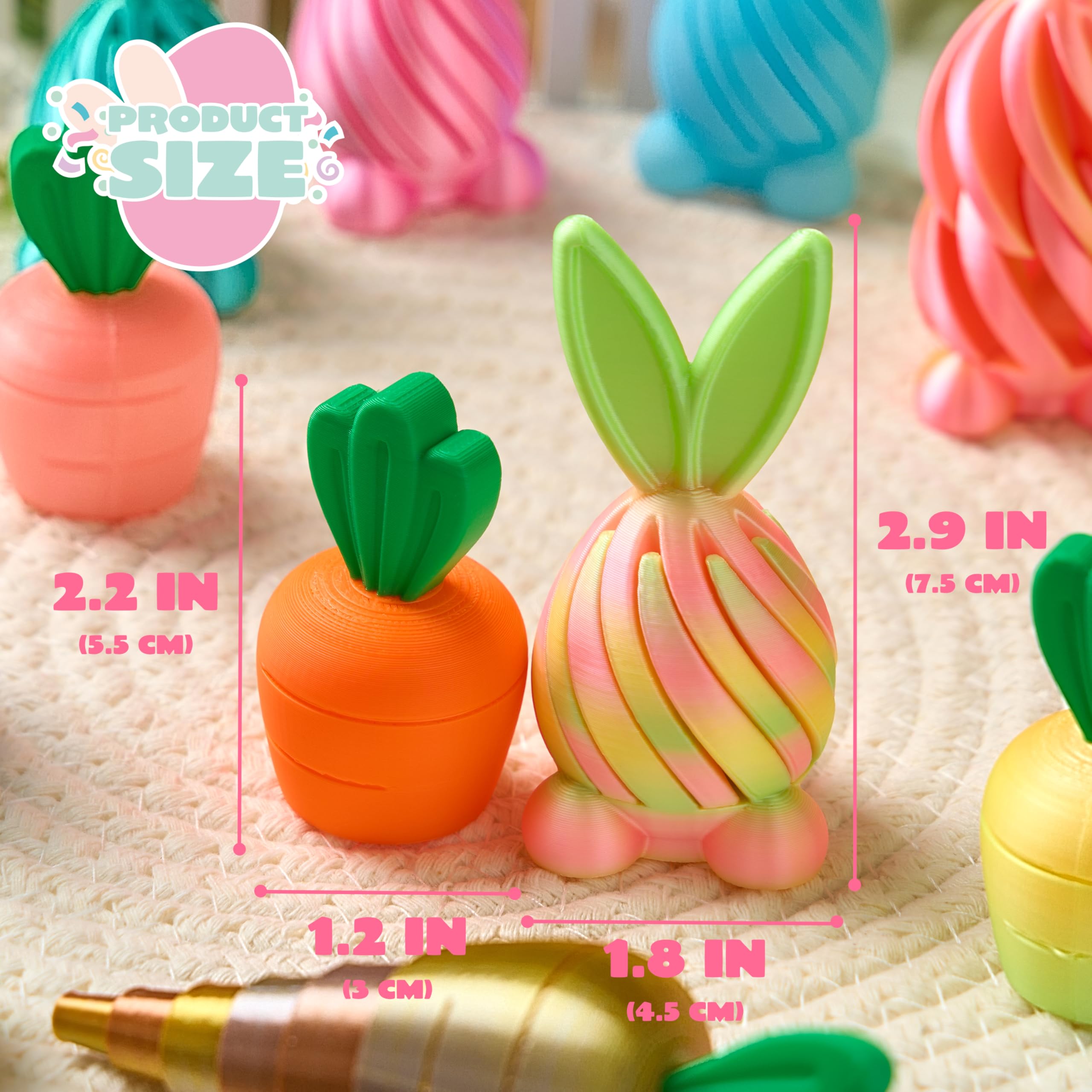JOYIN six-color carrot toys promoting fine motor skills and festive decorating.