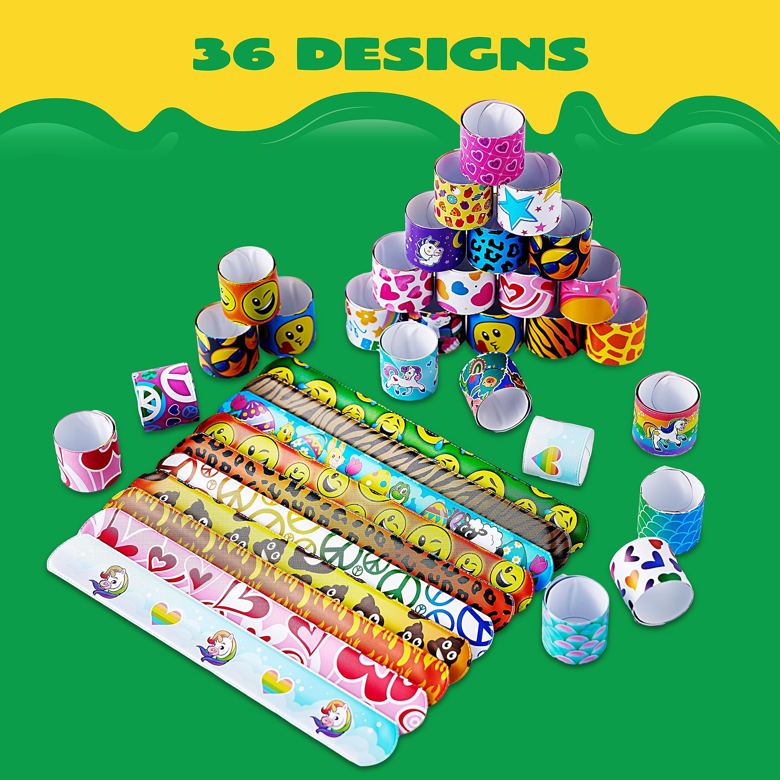 JOYIN heart and donut designs slap bracelets for cheerful gift bags.