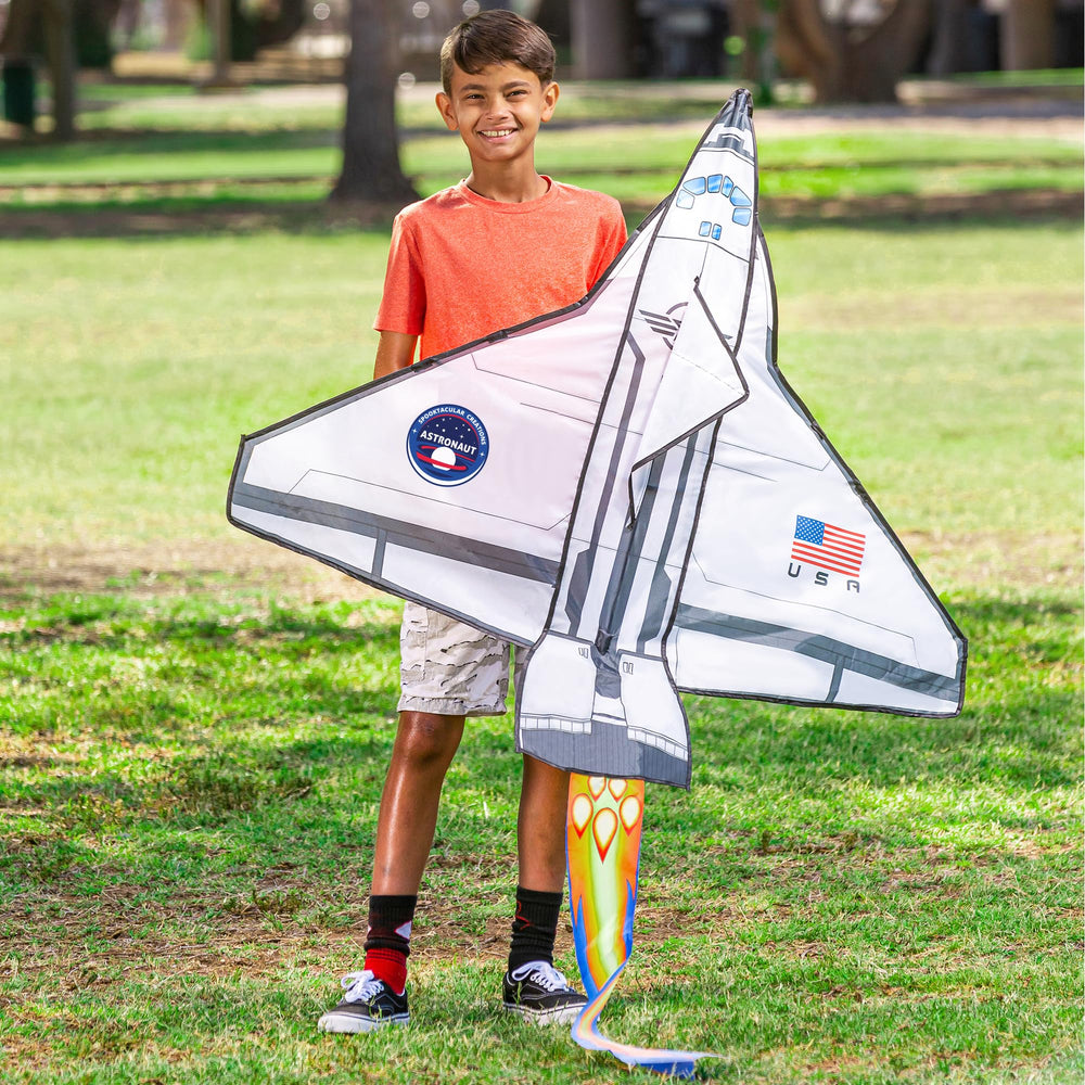 JOYIN Spaceship Kite supports kids and adults enjoying outdoor play.