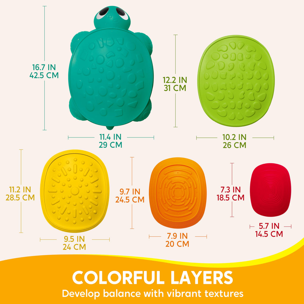 JoyIn turtle balance stones colorful learning path inspires imaginative challenges for kids.