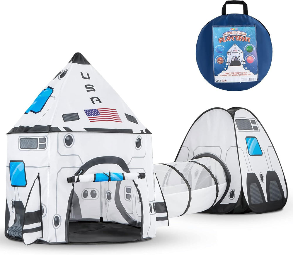 JOYIN White Rocket Ship Pop Up Tent versatile indoor outdoor play space