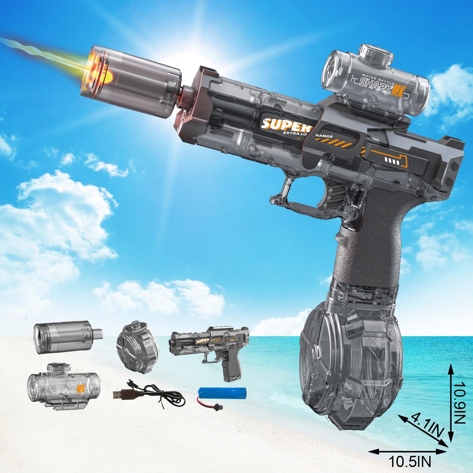 JOYINNTERE dual-mode water gun offers manual shooting mode for precision