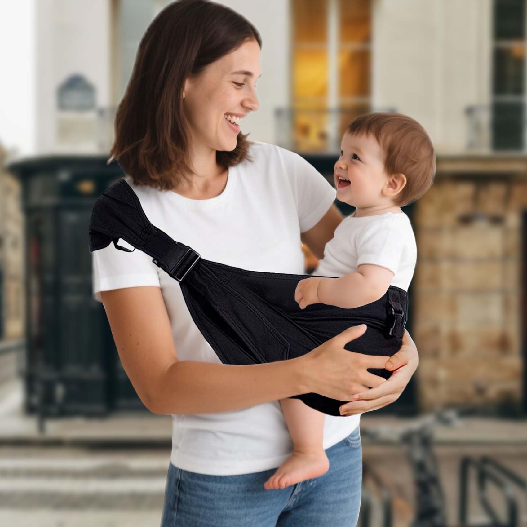 JOYNCLEON nursing-compatible sling enables convenient feeding on the go.