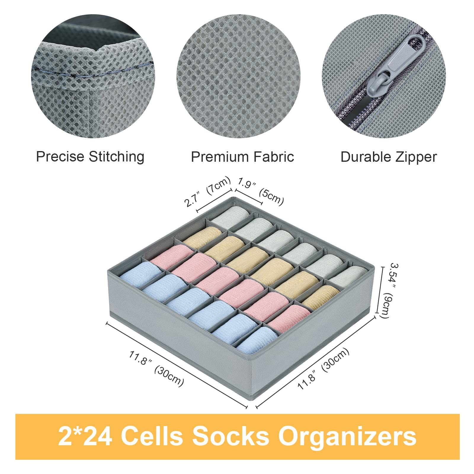 Joyoldelf drawer organizer with zip base provides quick setup and secure closure
