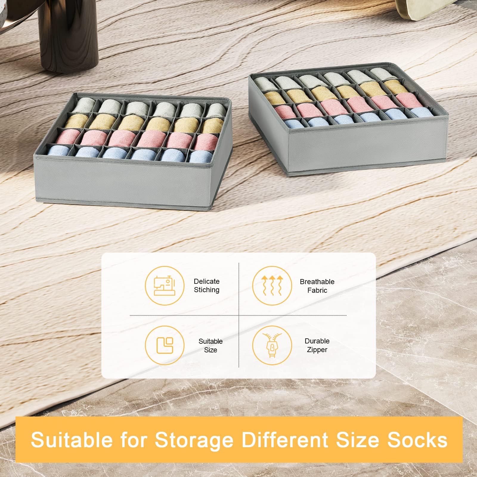 Joyoldelf quick-access zip feature enables fast access to stored accessories