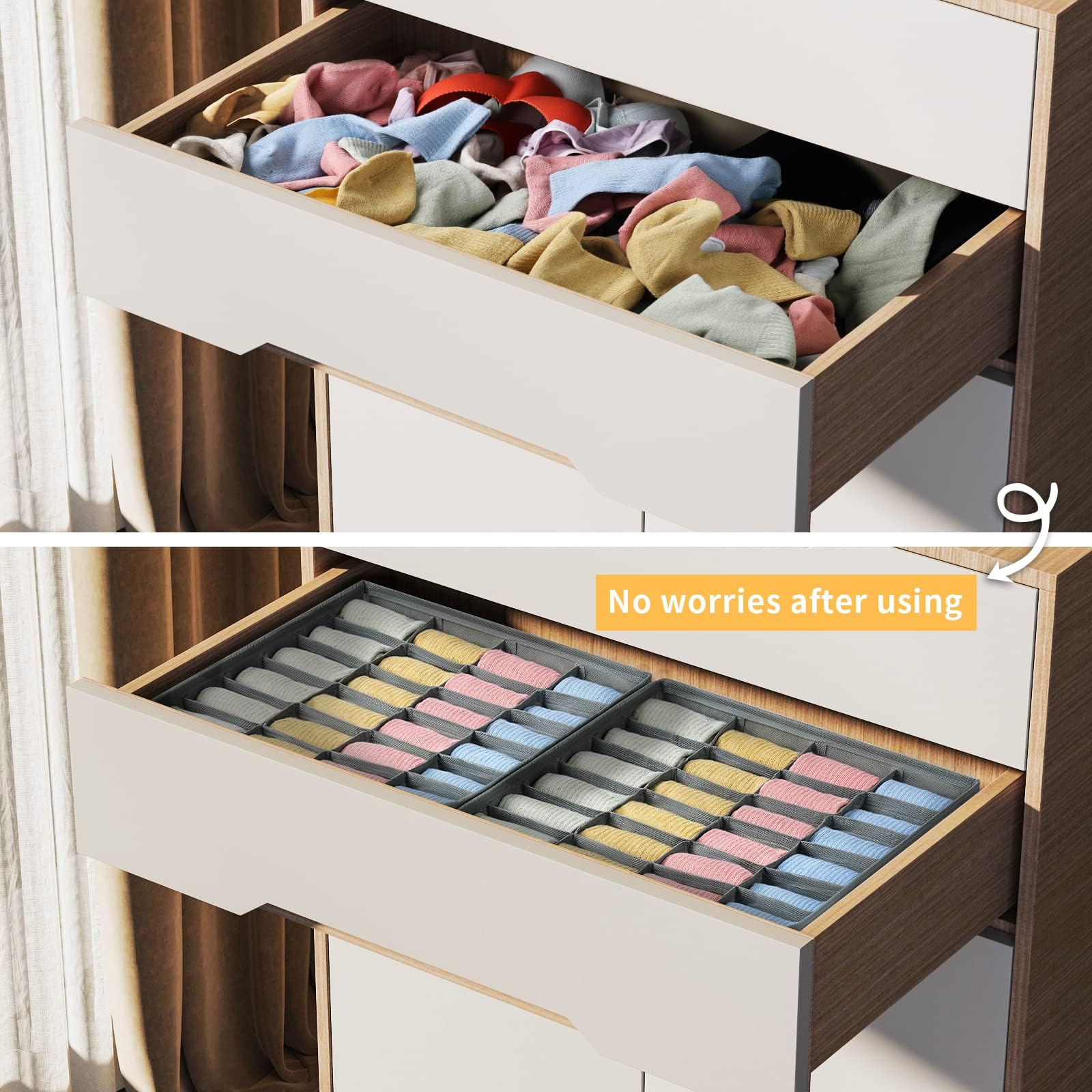 Joyoldelf versatile storage for socks, handkerchiefs, belts, and small items