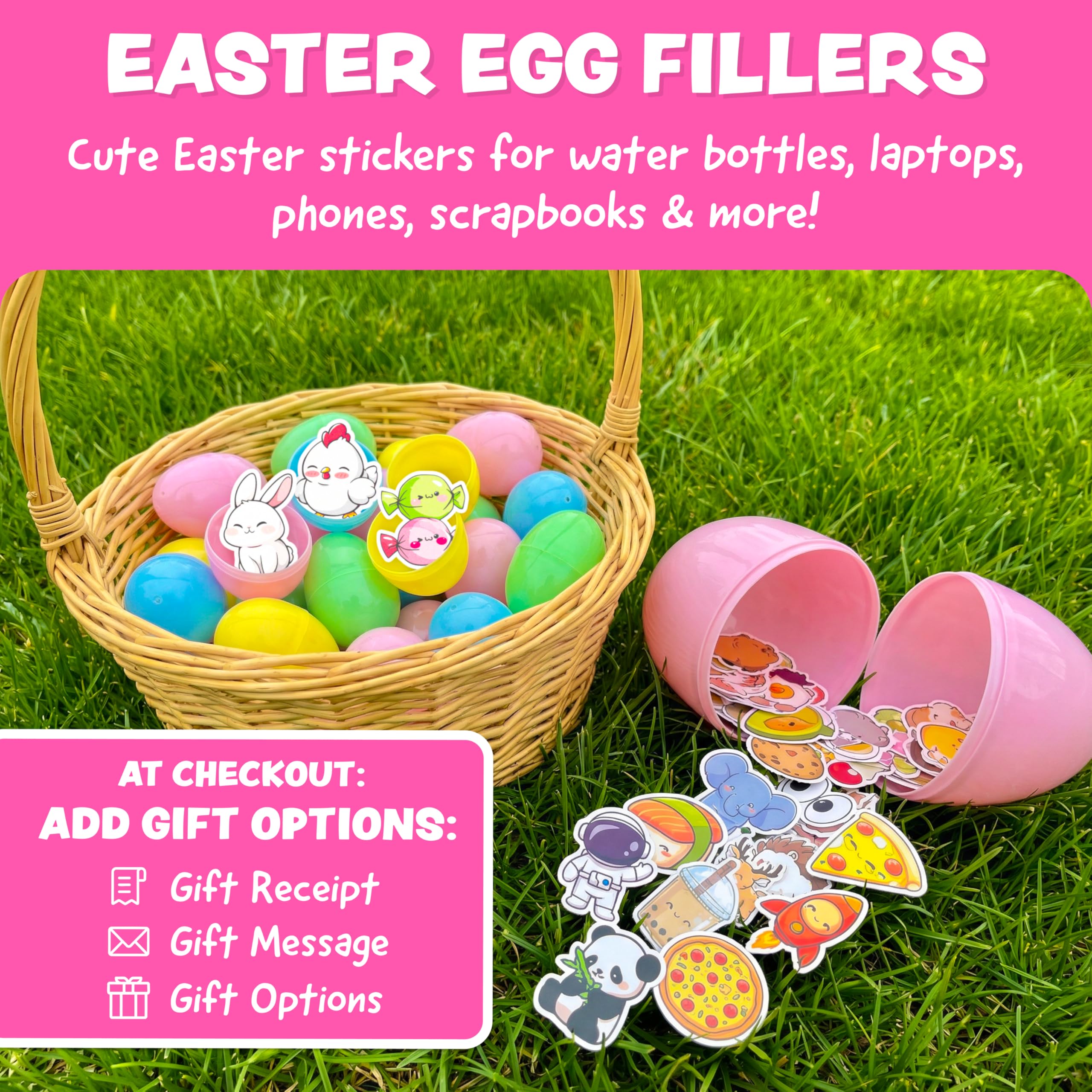 Joyousa Easter-themed stickers; perfect egg fillers and gifts.