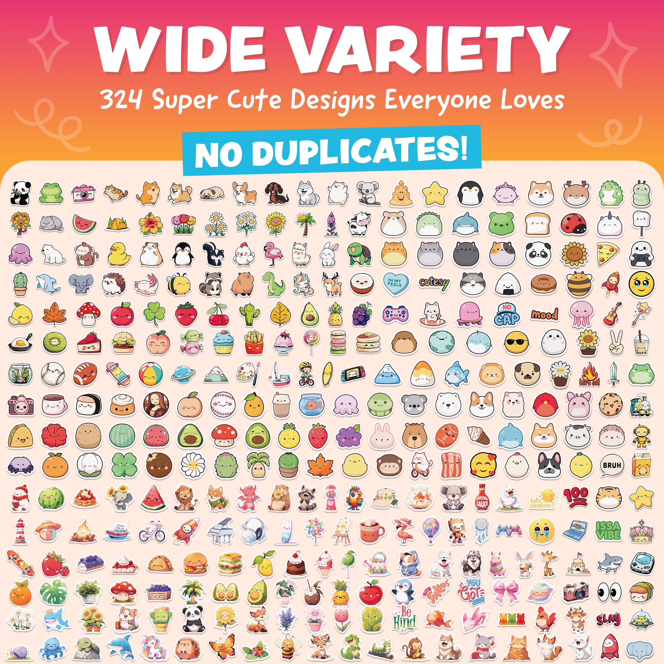 Joyousa kawaii fruit stickers brighten school supplies and inspire creativity.