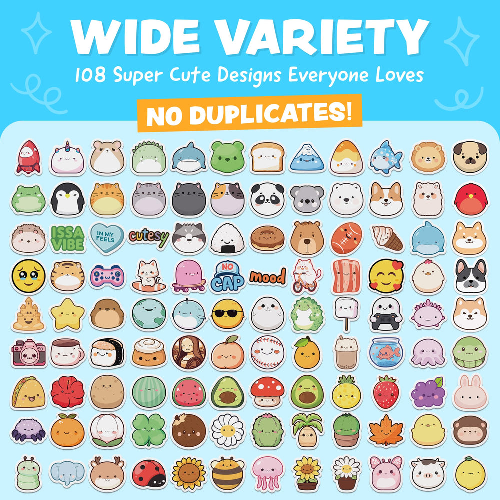 Joyousa kawaii stickers for teens—vibrant, kid-friendly school supplies