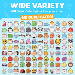 Joyousa kawaii stickers for teens—vibrant, kid-friendly school supplies