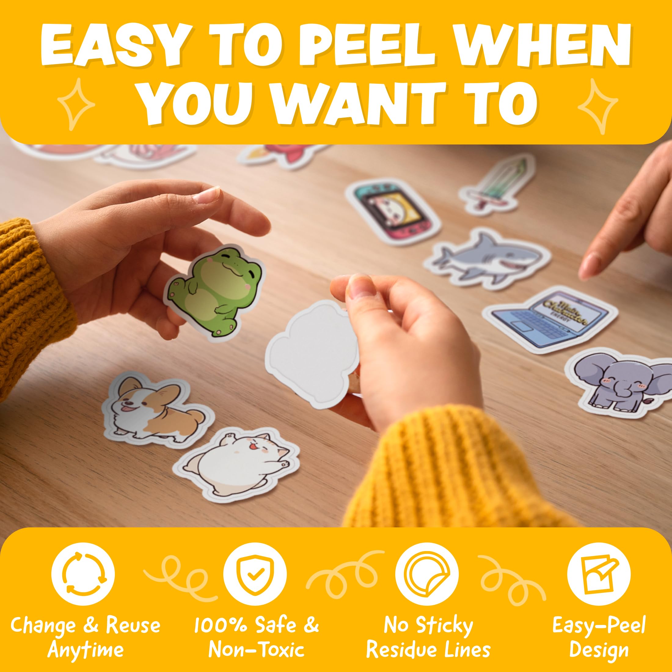 Joyousa non-toxic kid-safe stickers; ideal for crafts and classroom rewards.