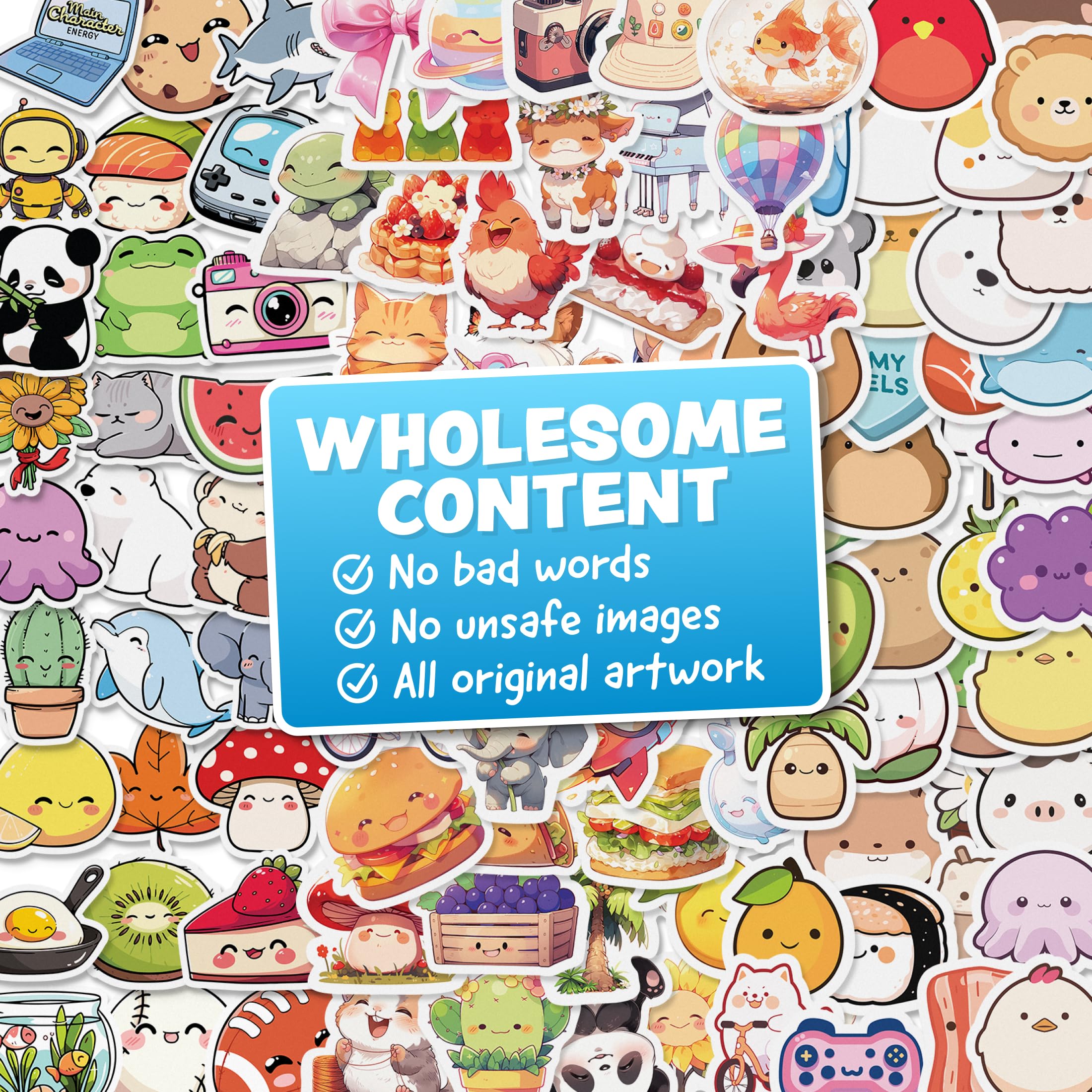 Joyousa vinyl stickers are UV-printed with a glossy finish for lasting brightness.