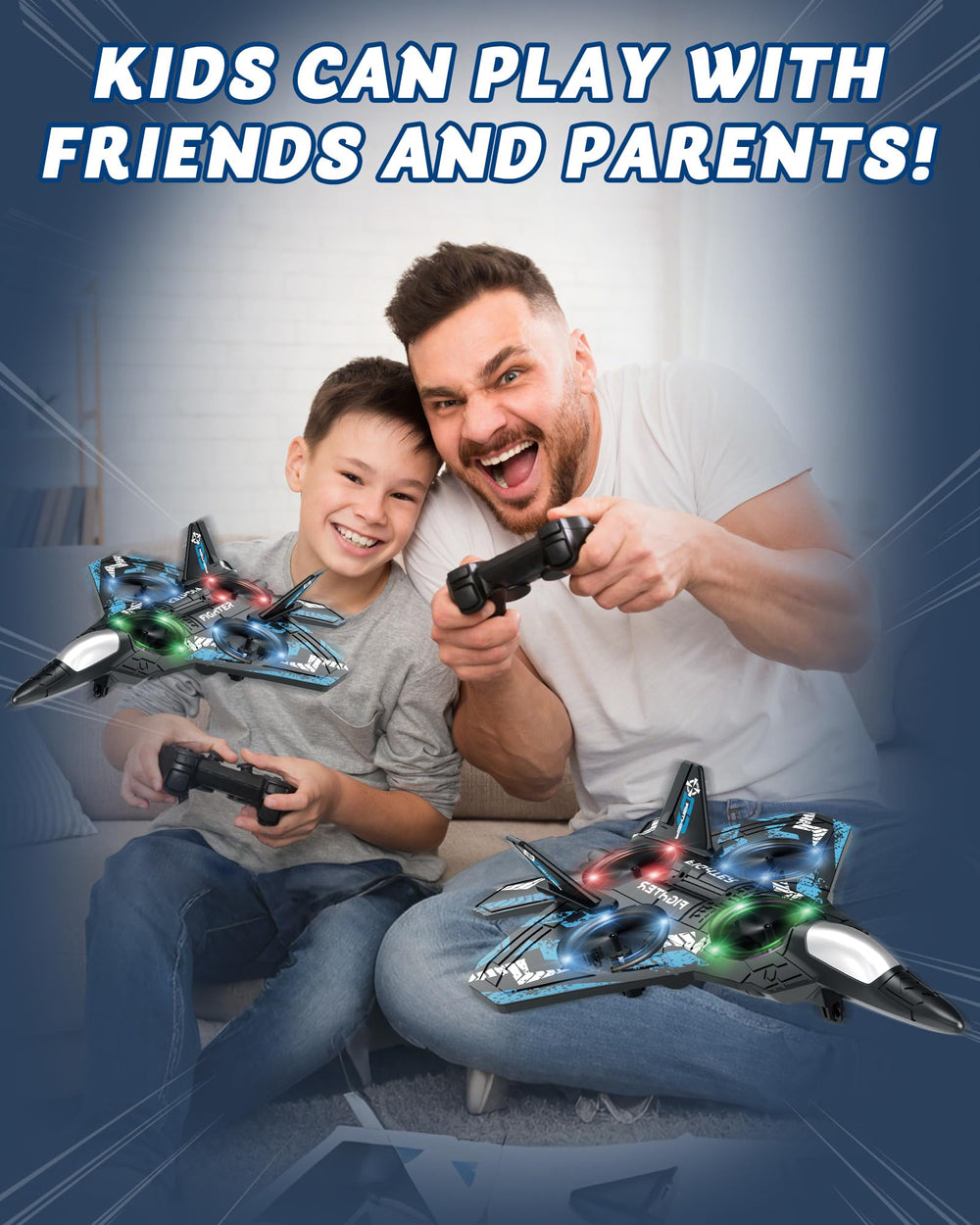 JoyRapt Drones blue and green color options match your style.