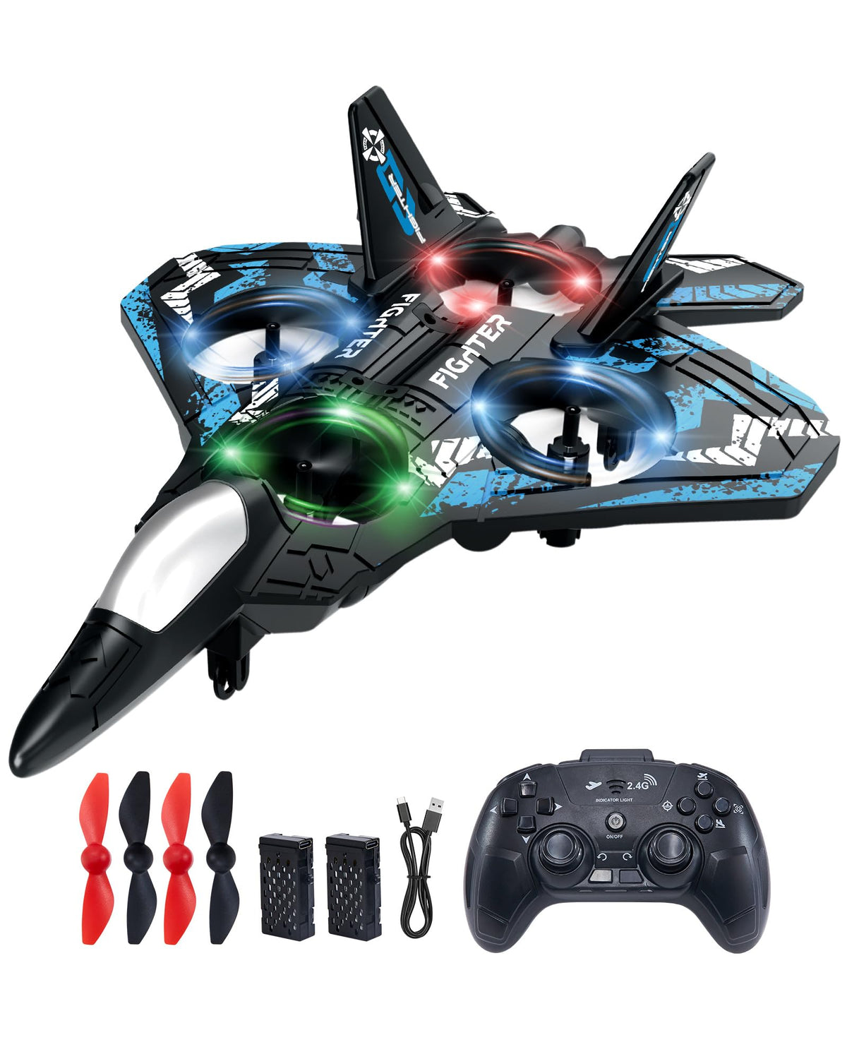 JoyRapt Drones: kids RC plane performing a 360° flip for exciting stunts.
