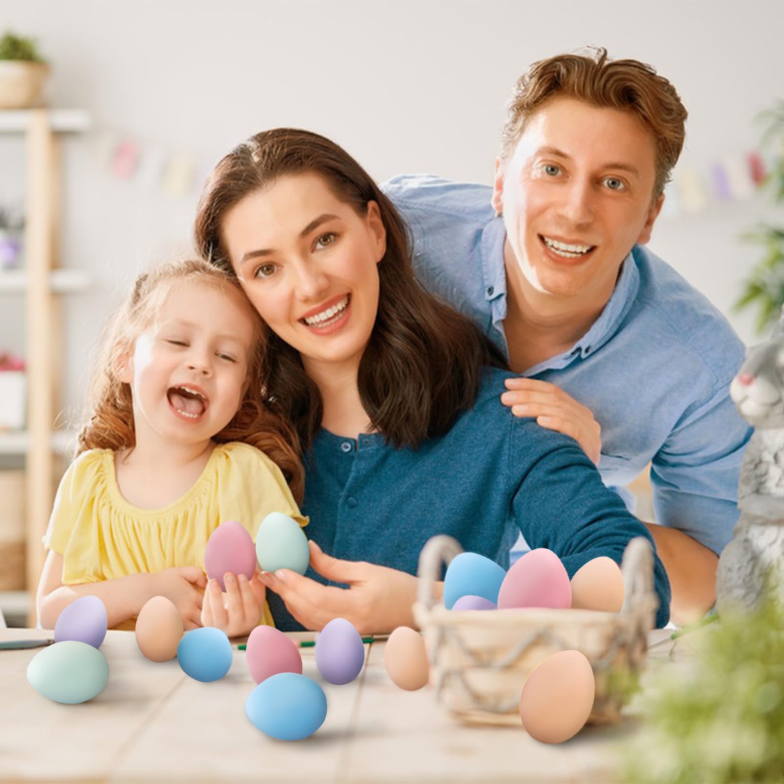 JoyRapt washable non-toxic chalk eggs make cleanup quick after play.
