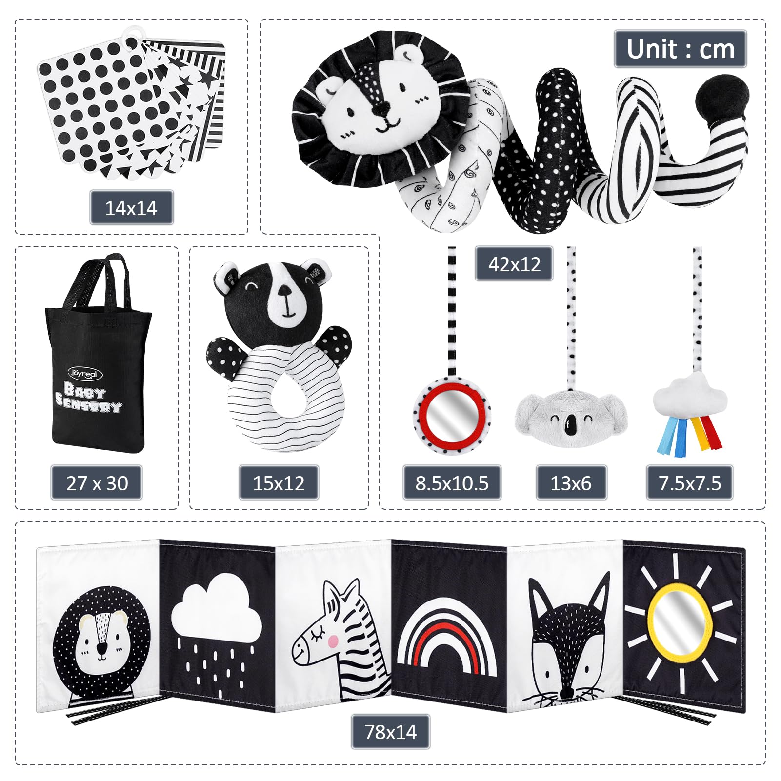 Joyreal newborn gift set, ideal for sensory exploration and development