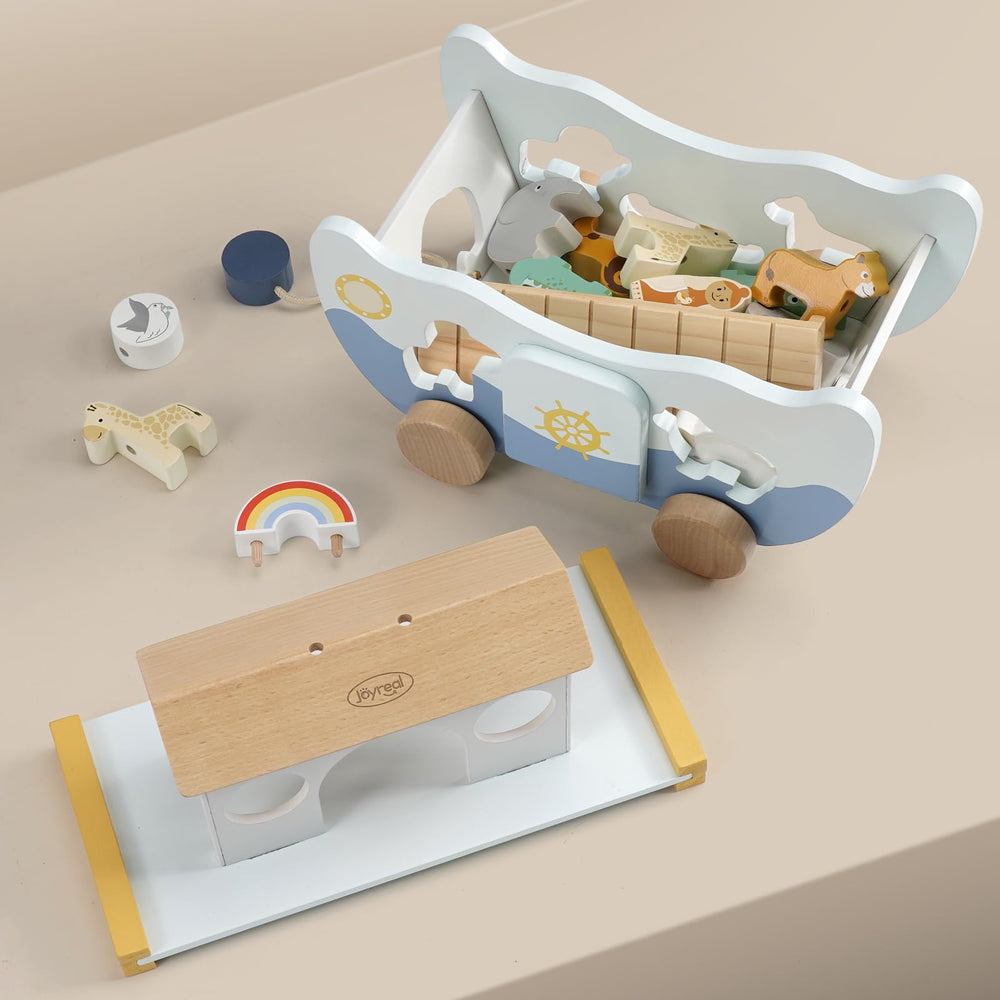 Joyreal neutral-toned design fits any nursery for quiet play.