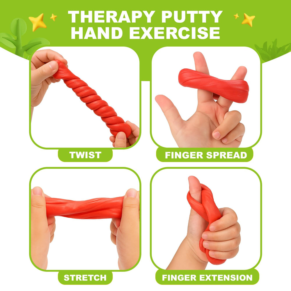 Joyreal therapy putty Forest soft tin close-up shows pliable texture