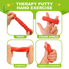 Joyreal therapy putty Forest soft tin close-up shows pliable texture