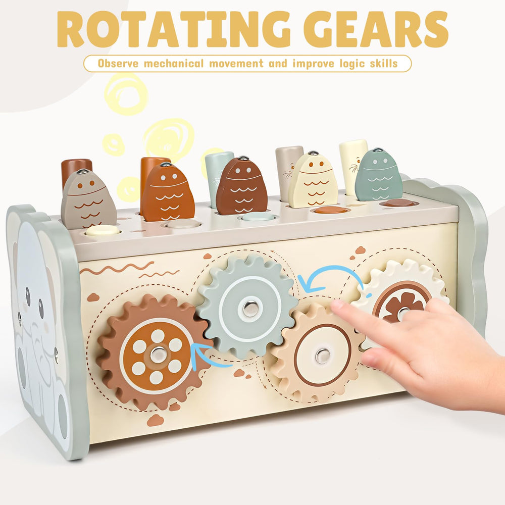Joyreal gear-spinning activity fosters problem solving and curiosity.