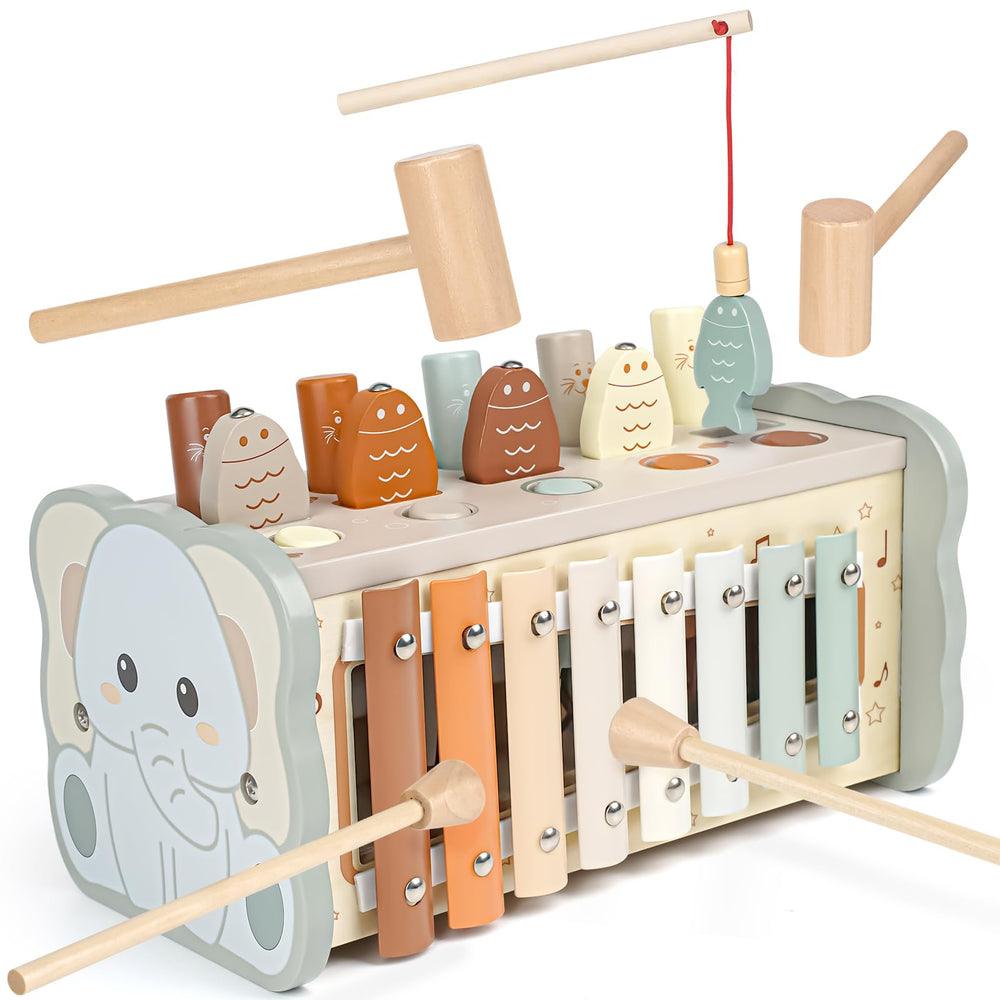 Joyreal wooden hammering bench boosts fine motor skills and sensory play.