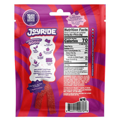 Joyride Sour Pink Lemonade Strips, vegan candy with a bright tart bite