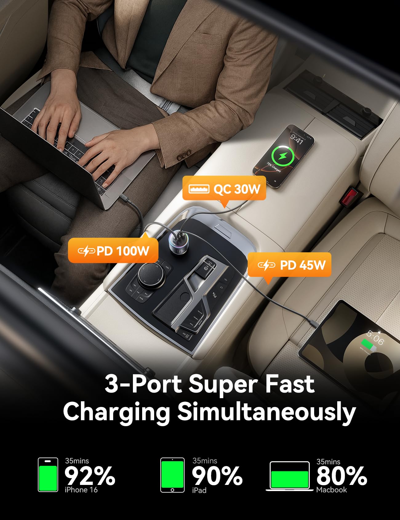 Joyroom included USB-C cable ensures fast charging without extra cables.