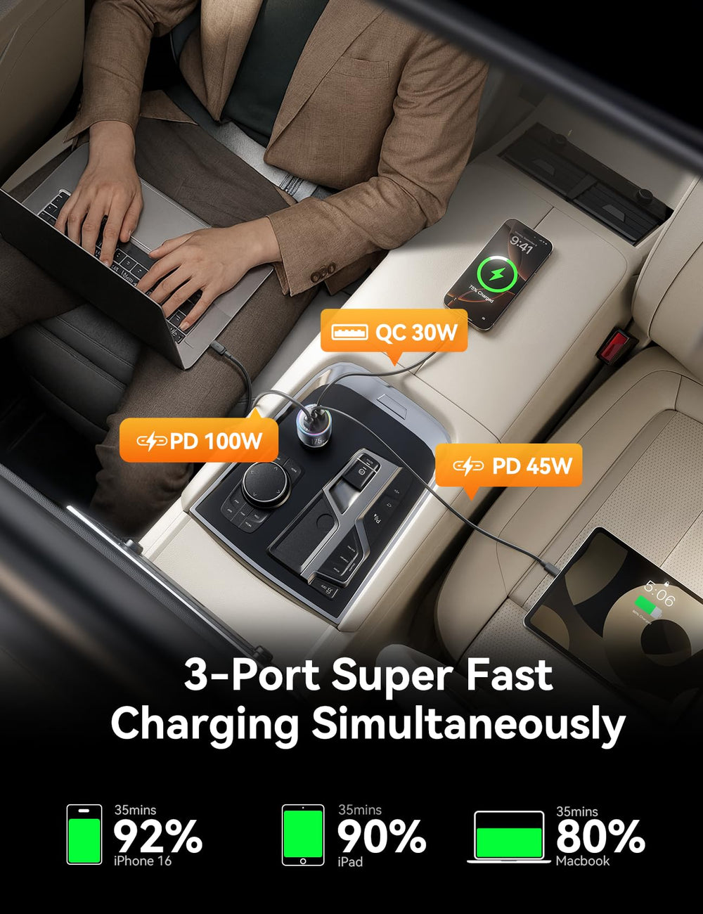 Joyroom included USB-C cable ensures fast charging without extra cables.