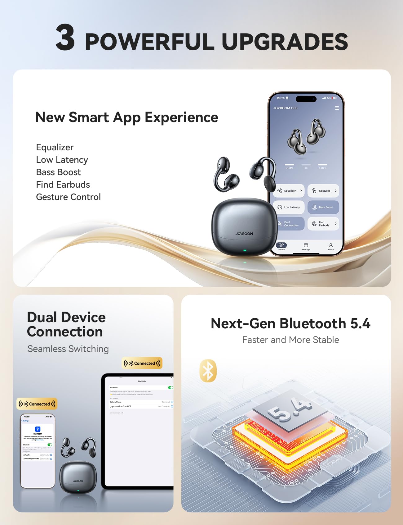 JOYROOM OE3 Audio App for personalized EQ and Find My Earbuds